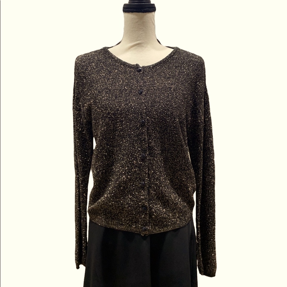 Clio vintage gold and black cardigan size L